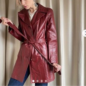 Vintage 70s Red Leather Jacket